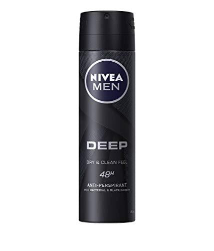 Nivea Men Deep Black Carbon Darkwood Anti-Perspirant Spray Deodorant