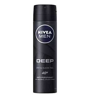 Nivea Men Deep Black Carbon Darkwood Anti-Perspirant Spray Deodorant