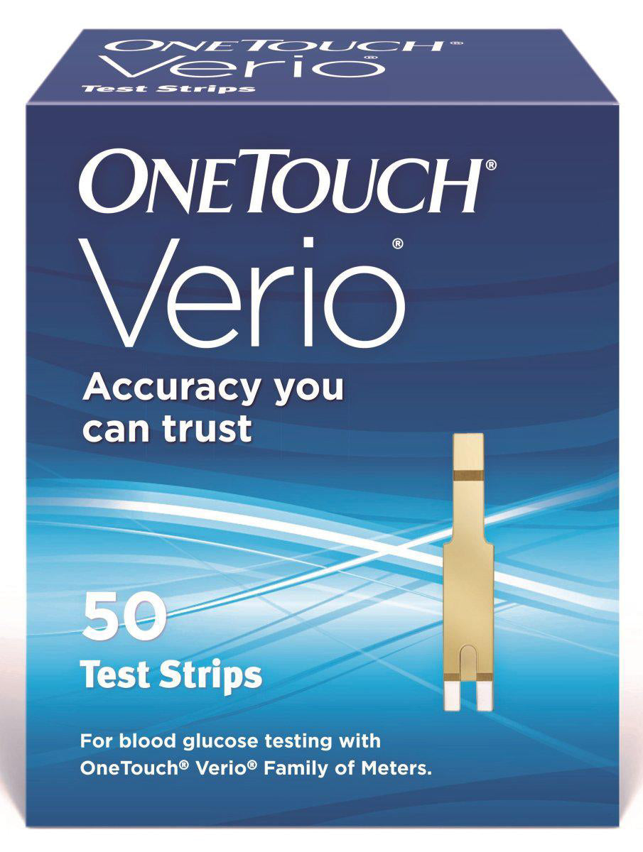 Onetouch Verio Blood Glucose Test Strips. in Vitro Diagnostic. for Self-Testing. Use with Onetouch Verio