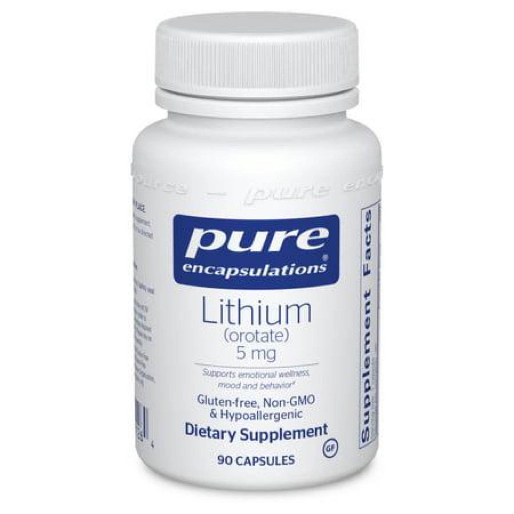 Pure Encapsulations Lithium (Orotate) 5 mg