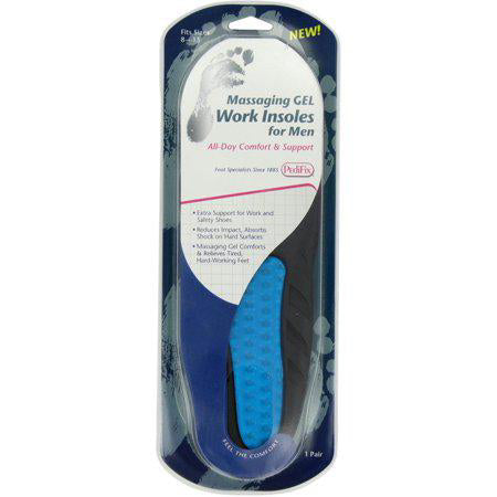 Pedifix Massaging Gel Work Insoles for Men 8-13