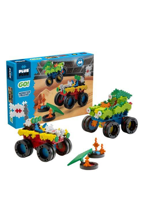 Plus-Plus USA Go! Monster Trucks Play Set in Blue
