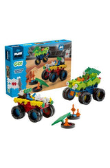 Plus-Plus USA Go! Monster Trucks Play Set in Blue
