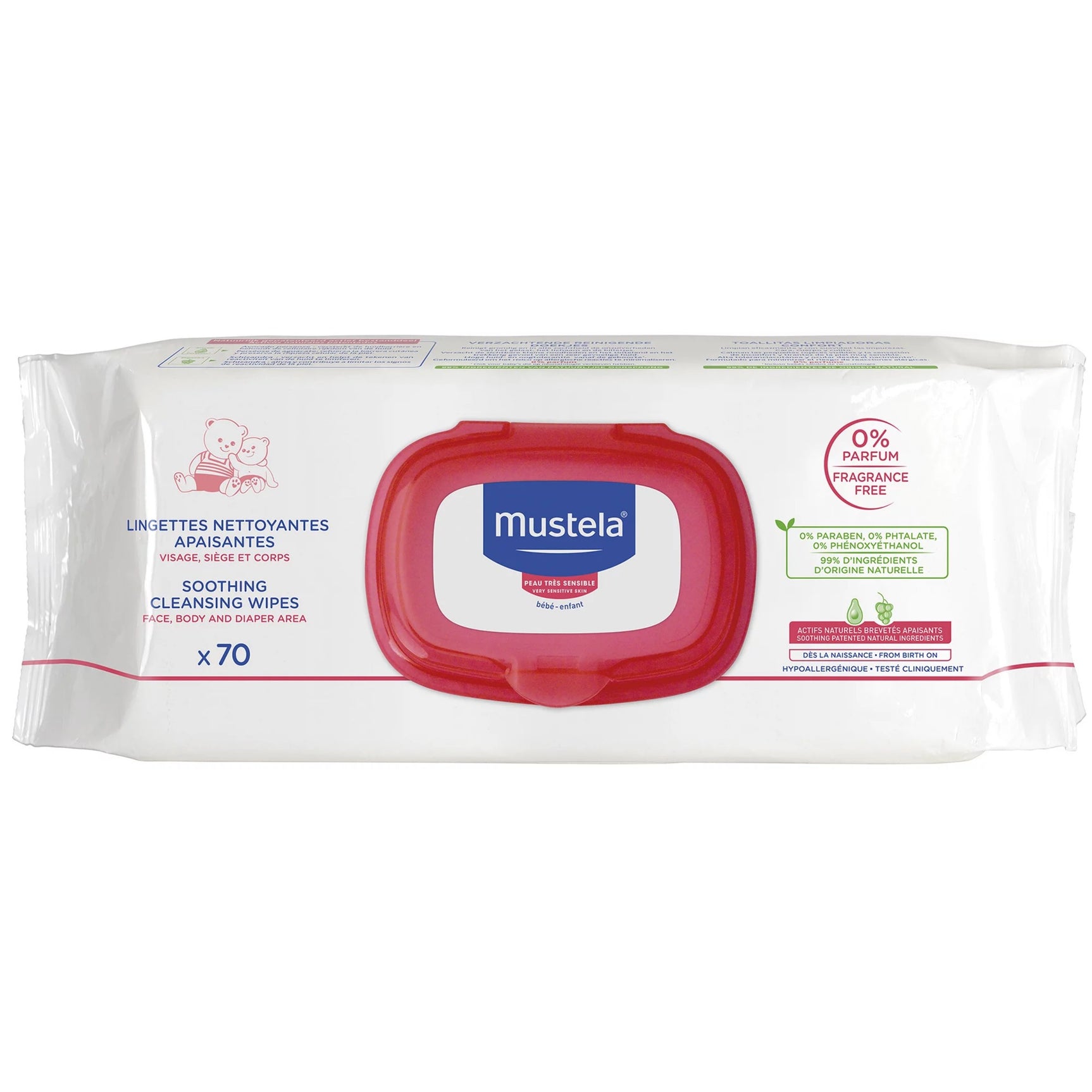 Mustela soothing cleansing wipes