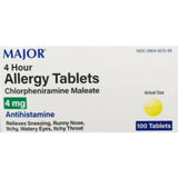 Major Pharmaceuticals Chlorpheniramine 4 mg Tablets