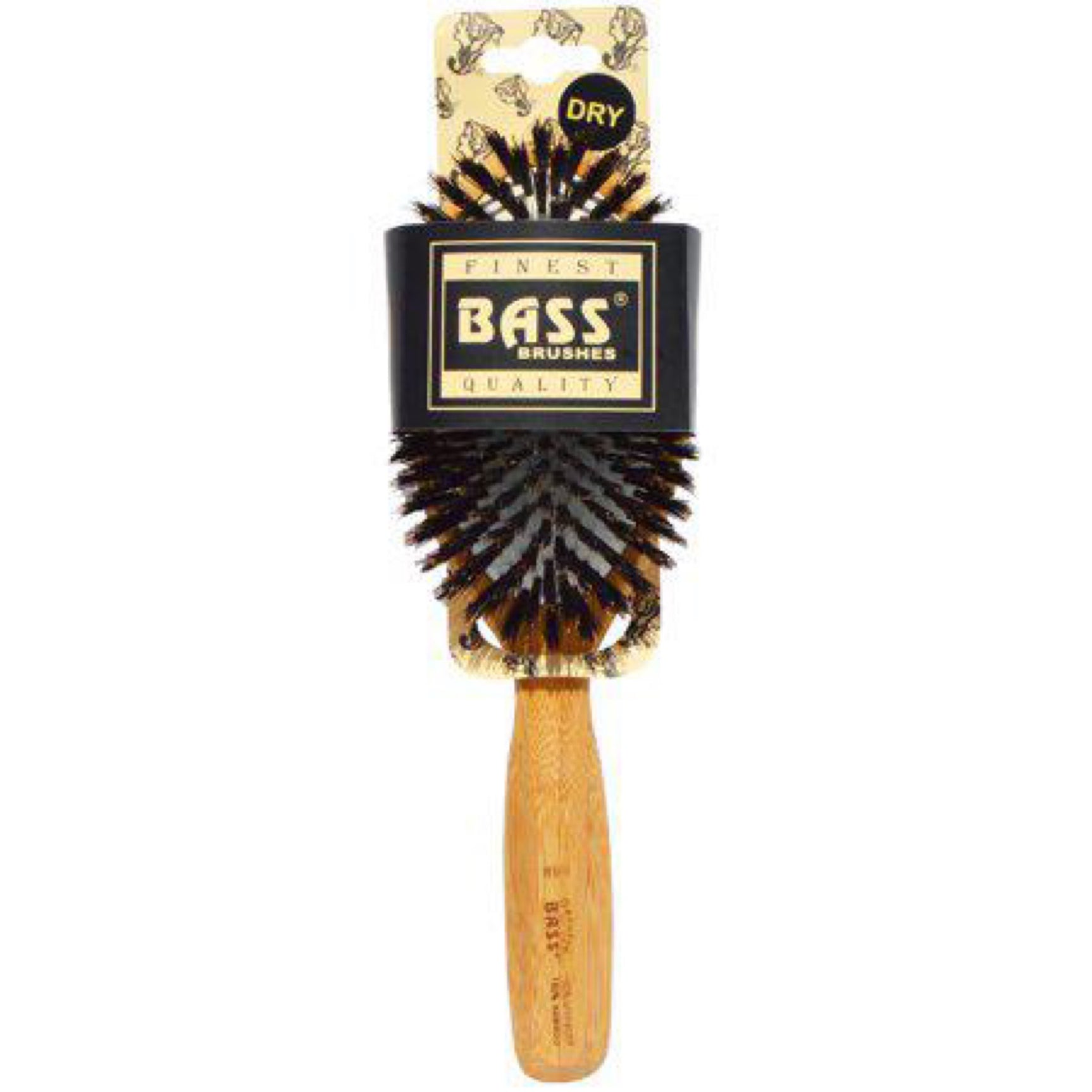 Bass Brushes Oval Style 100 wild Boar Bristles Handle Hair Brush