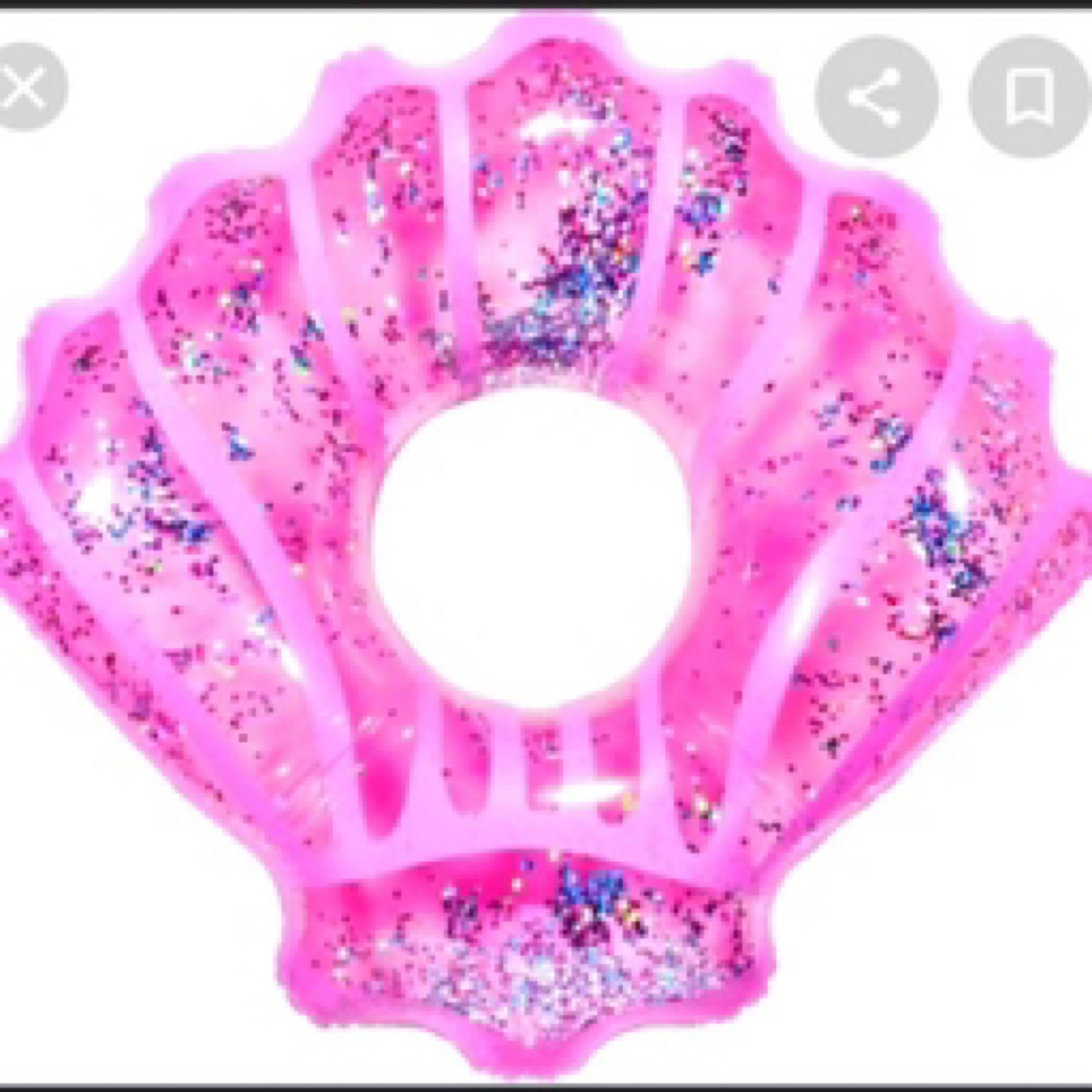 3C4G Huge Shell Pool Float with Confetti