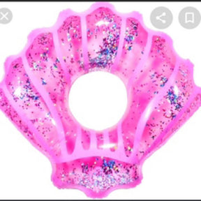 3C4G Huge Shell Pool Float with Confetti