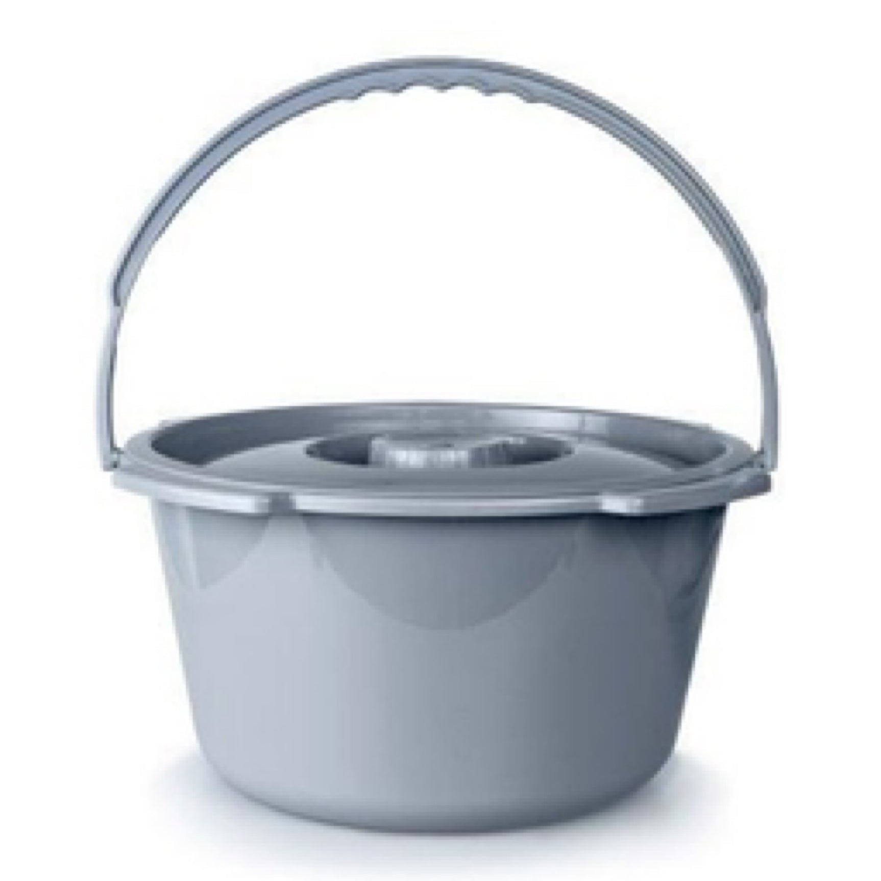 McKesson Commode Bucket, Plastic, 7.5 Quarts, Gray, Latex-Free, 1 Count, #146-11106