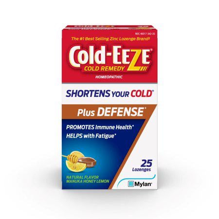 Cold-Eeze Plus Defense Natural Manuka Honey Lemon Zinc Lozenges, Homeopathic Cold Remedy, Shortens Common Cold Symptoms, Promotes Immune Health, Sambucus Nigra, Echinacea and Rose Hips