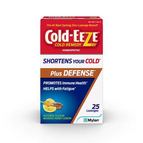 Cold-Eeze Plus Defense Natural Manuka Honey Lemon Zinc Lozenges, Homeopathic Cold Remedy