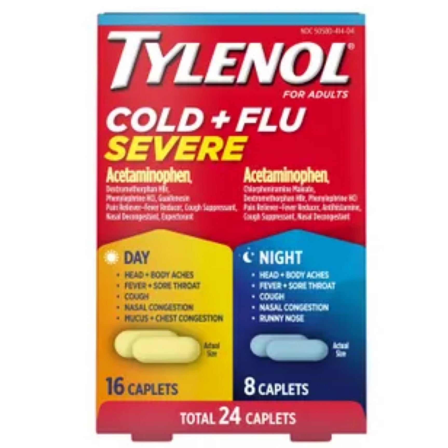 Tylenol cold + flu severe 24 caplets