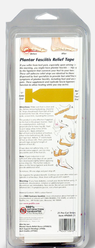 Plantar Fasciitis Relief Strips One Size Fits Most