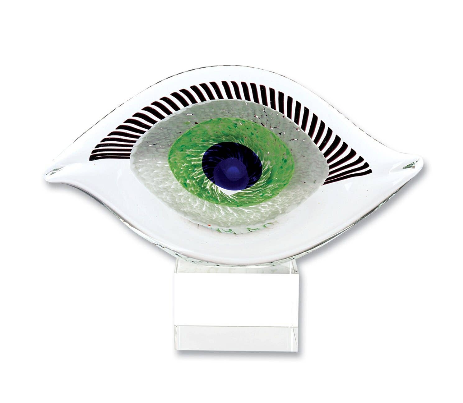 Centro de Mesa Ojo de Vidrio Artístico Estilo Murano Buena Suerte Visionario