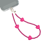 Hot Pink Heart Phone Charm