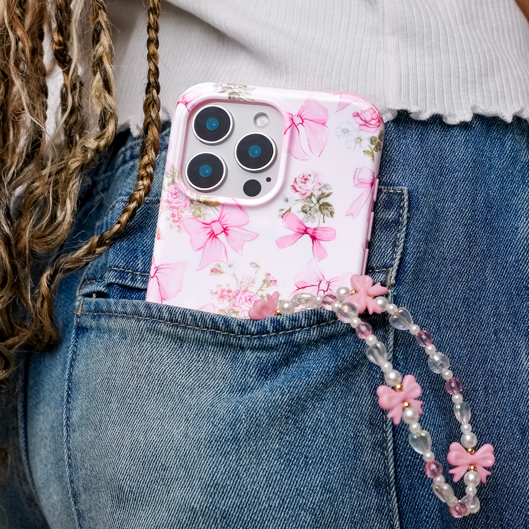 Pink Bow Phone Charm - Image 5