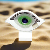 Centro de Mesa Ojo de Vidrio Artístico Estilo Murano Buena Suerte Visionario