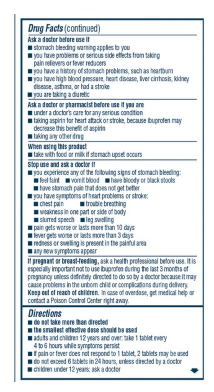 Advil Pain Reliever/ Fever Reducer 200 MG Ibuprofen Tablets, 200 Count