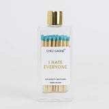 I Hate Everyone - Glass Bottle Matches