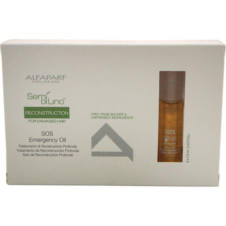 Alfaparf Milano Semi Di Lino Reconstruction SOS Emergency Oil Kit by Alfaparf for Unisex