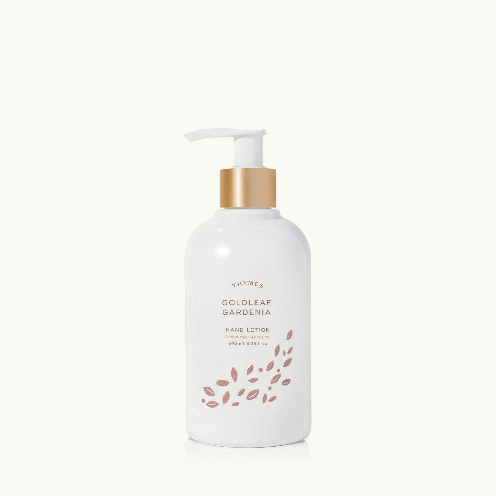 Thymes Goldleaf Gardenia Hand Lotion Gold Pump