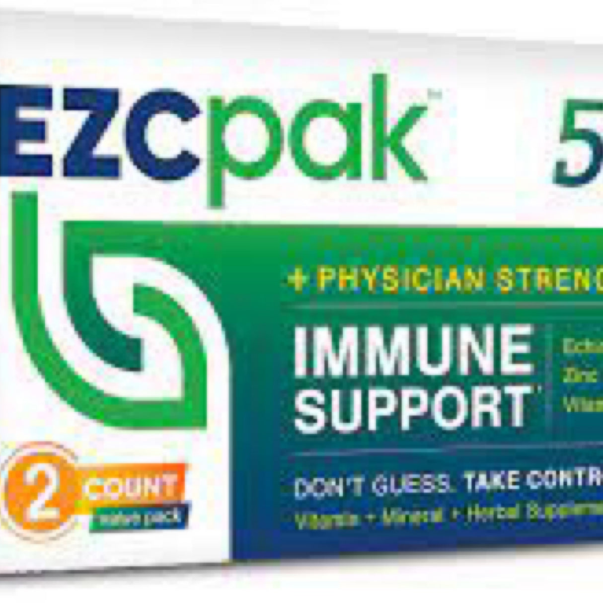 EZC Pak Echinacea-Zinc-Vitamin C 5-day tapered immune support pack