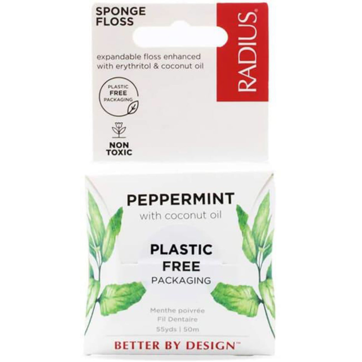 Radius Floss Vegan Xylitol Mint 55 Yd