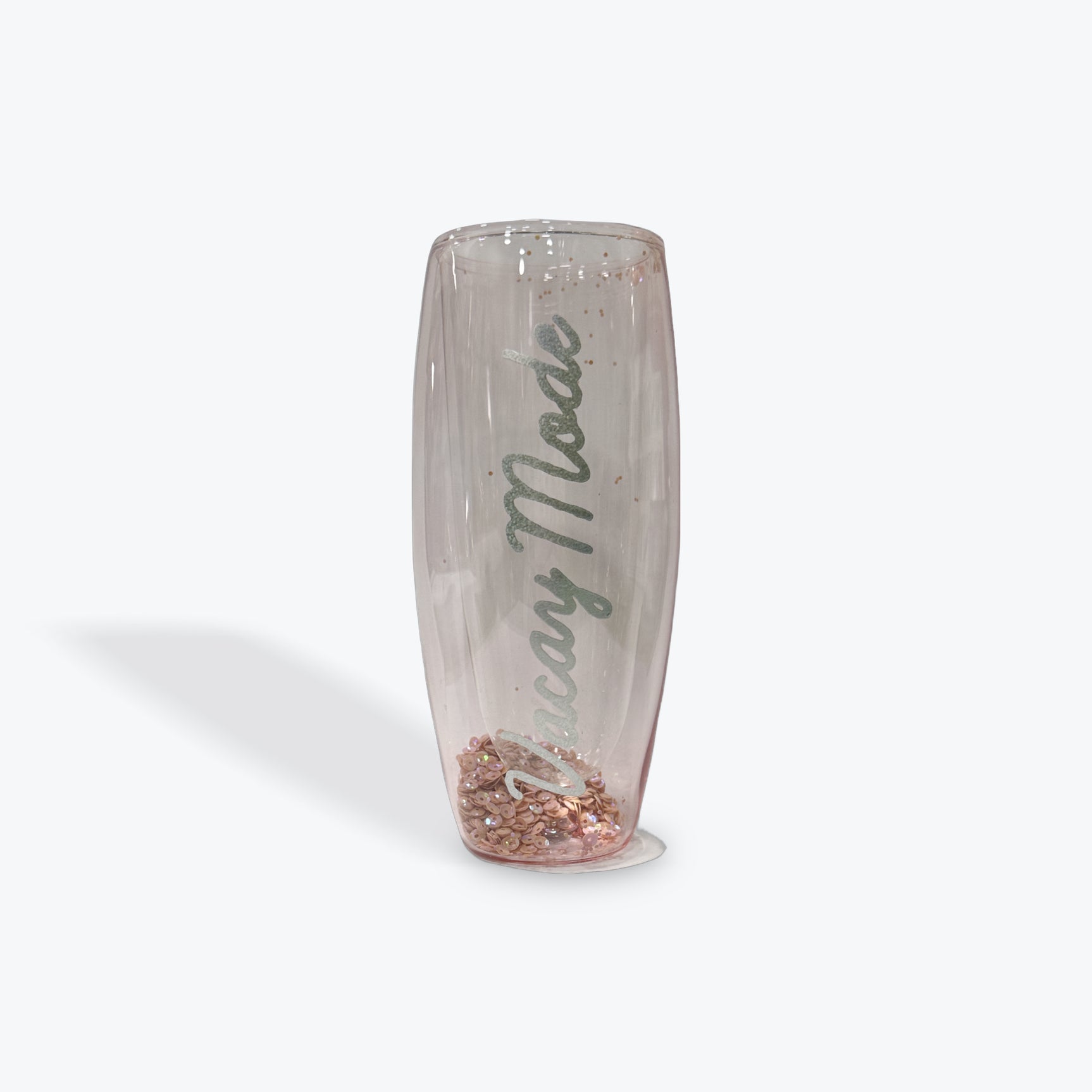 Slant Double-Wall Stemless "Vacay Mode" Champagne Glass