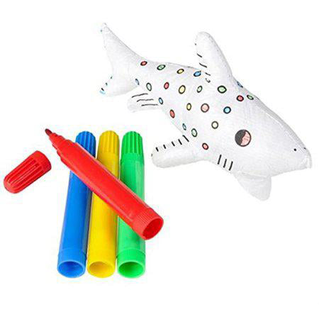 Color a Pal Plush Stuffed Shark and Marker Art Set