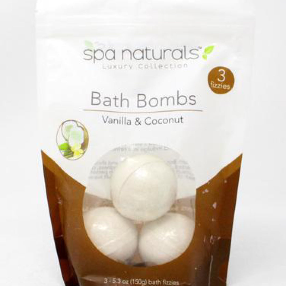Vanilla and Coconut Bath Bombs 3 Pack Wondertrail