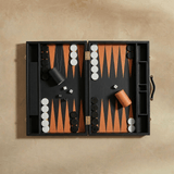 Leather Backgammon Set - Black And Brown