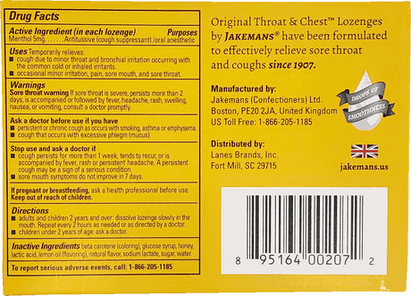 Jakemans Throat & Chest Honey Lemon Lozenges Box - 24 Ct - Image 5