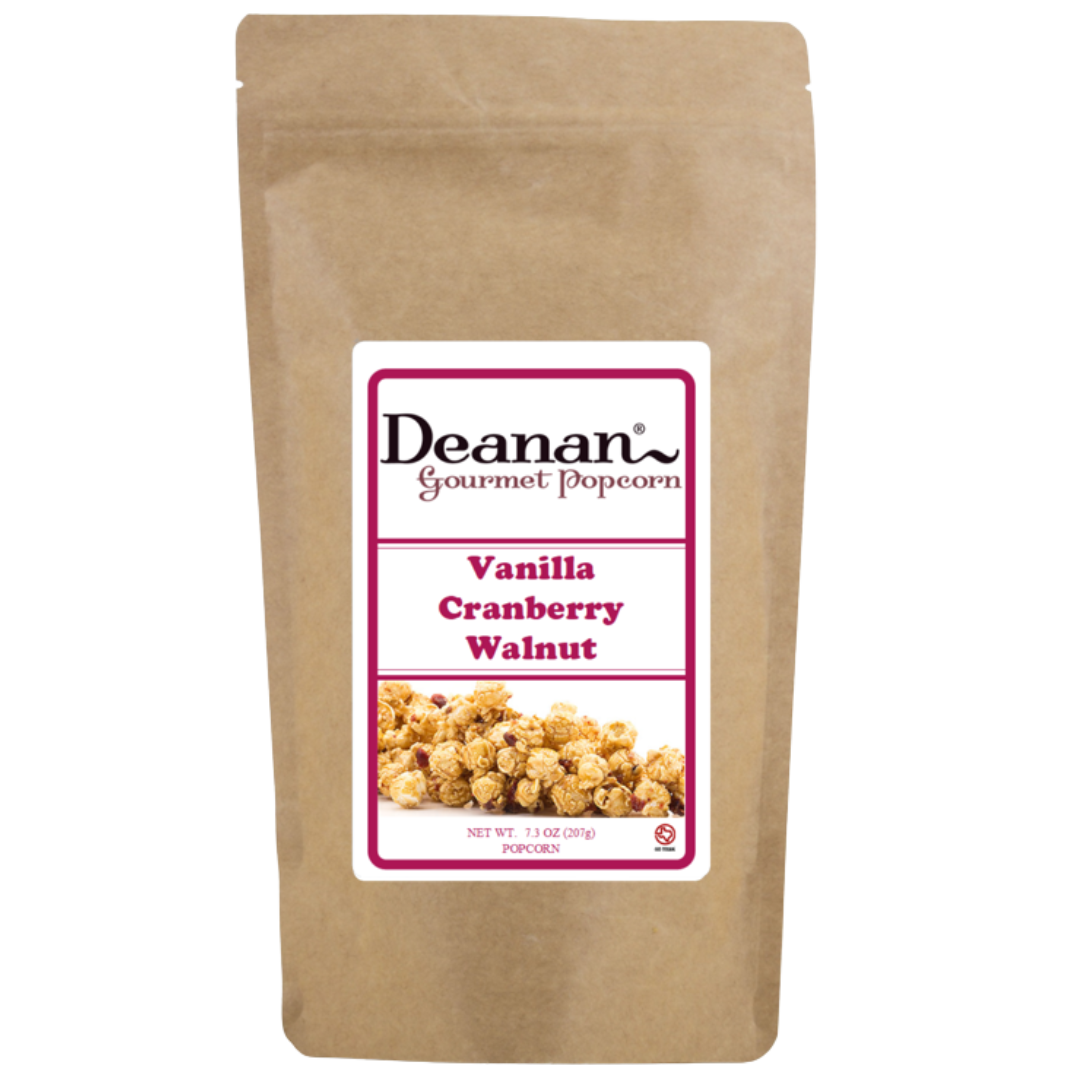 Deanan’s Vanilla Cranberry Walnut Popcorn - 20 Count Kraft Bags
