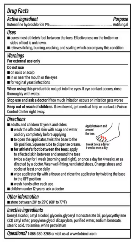 Lotrimin Ultra® Athlete's Foot Cream with No Touch Applicator