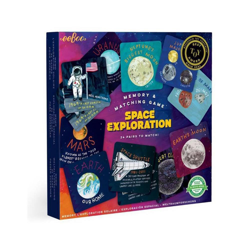 eeBoo Space Exploration Memory and Matching 48 Piece Game