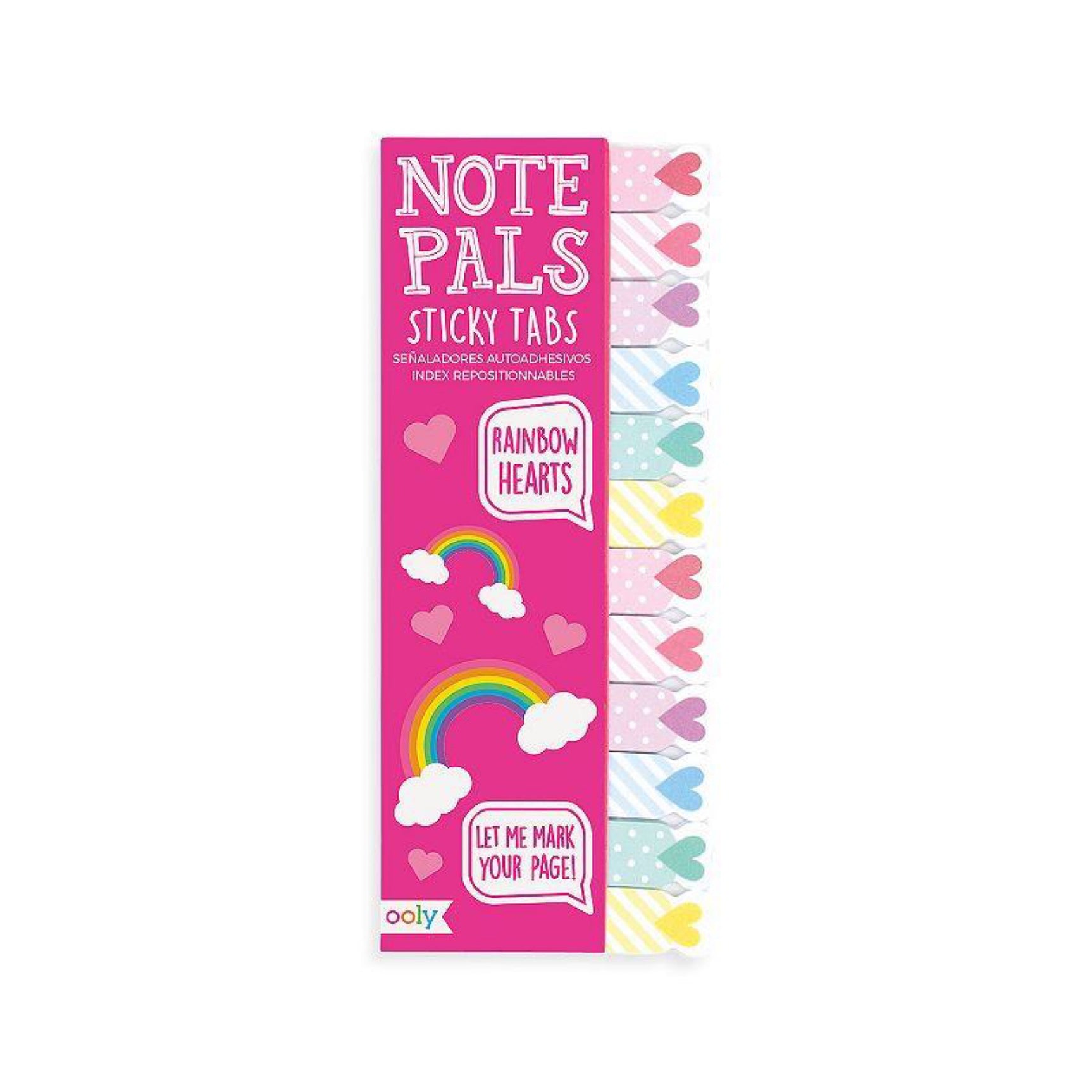 OOLY Rainbow Hearts Note Pals Sticky Tabs