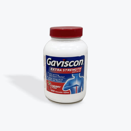 Gaviscon Antacid, Extra Strength, Cherry, Chewable Tablets