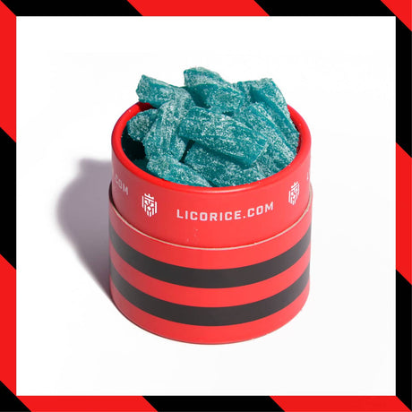 Blue Raspberry Sour Licorice Twists - (8oz Tube)