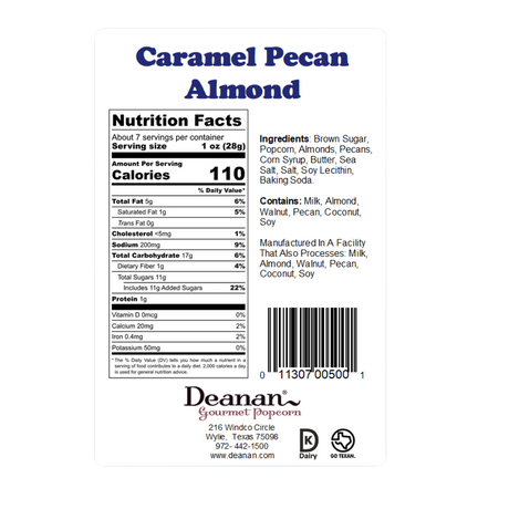 Caramel Pecan Almond Popcorn - 20 Count Kraft Bags