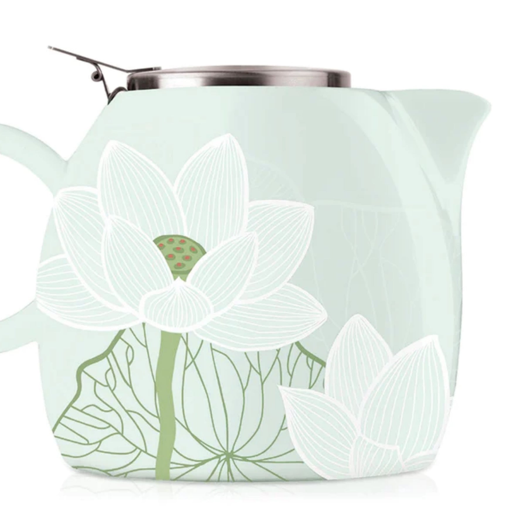 Tea Forte Lotus 24oz teapot with diffuser