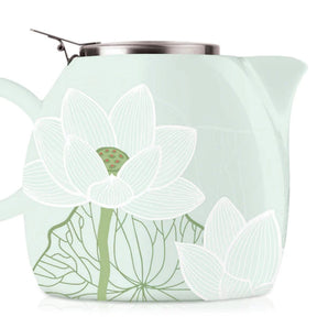 Tea Forte Lotus 24oz teapot with diffuser