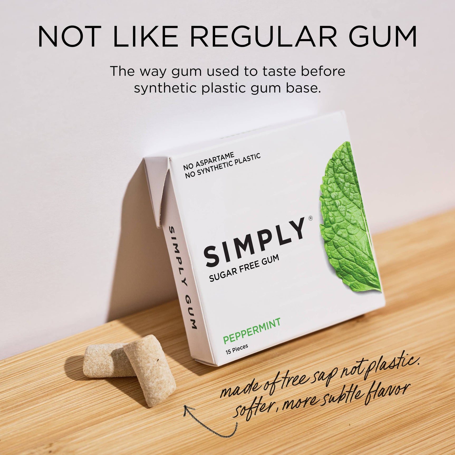 Sugar Free Peppermint Gum - Natural + Plastic-Free - Image 5