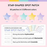 OOTD Star Spot Acne Hydrocolloid Patch 80 pieces