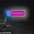 Pharmacy Logo Open Neon Light Sign, Medical Pharmacy Decor: 25"/63cm