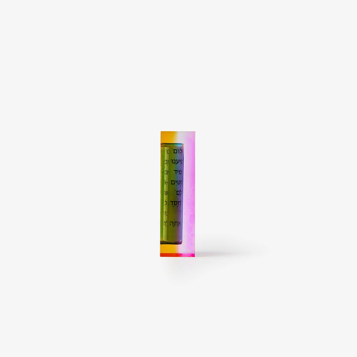 Car Mezuzah with Traveler’s Prayer: Multicolor