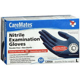 Caremates Powder Free Nitrile Examination Gloves Large Count