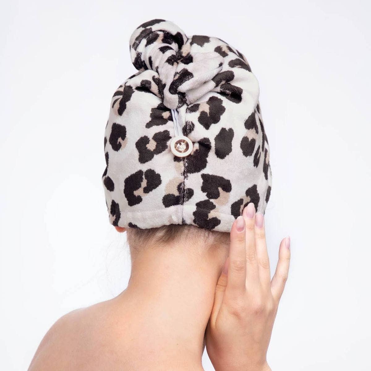KITSCH Quick Dry Hair Towel - Leopard - Image 5