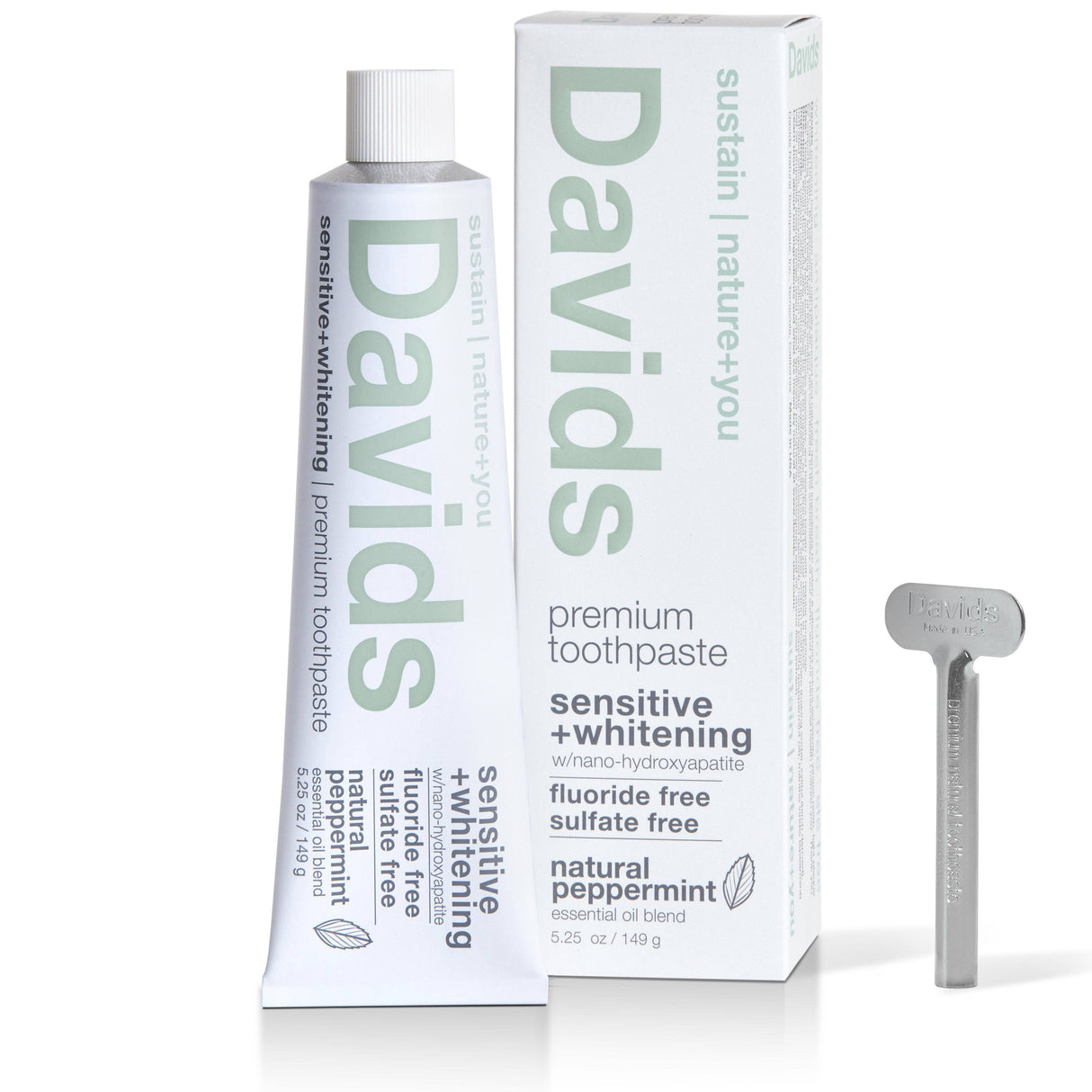 Davids sensitive+whitening nano-hydroxyapatite premium toothpaste