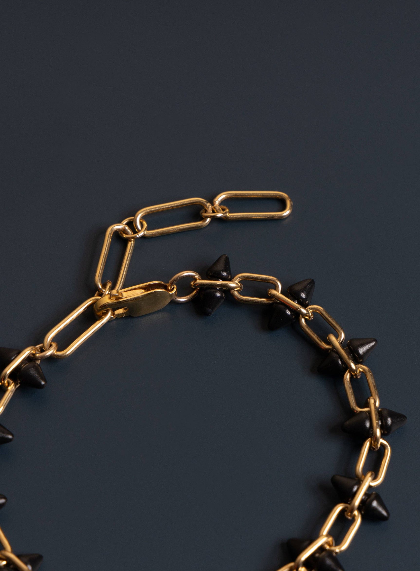 We Are All Smith 14k Gold Filled and Titanium Adjustable Spike Men's Bracelet - Image 9
