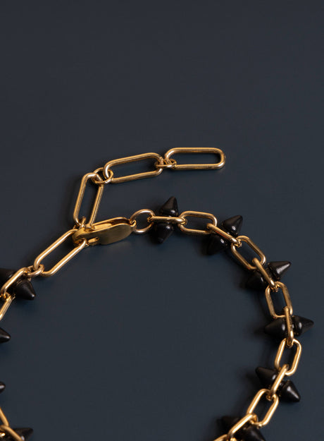 We Are All Smith 14k Gold Filled and Titanium Adjustable Spike Men's Bracelet - Image 9